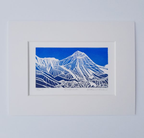 Everest - South (original linocut print) - Image 2