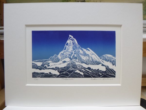 "The Matterhorn" (Original linocut print on paper) - Image 2